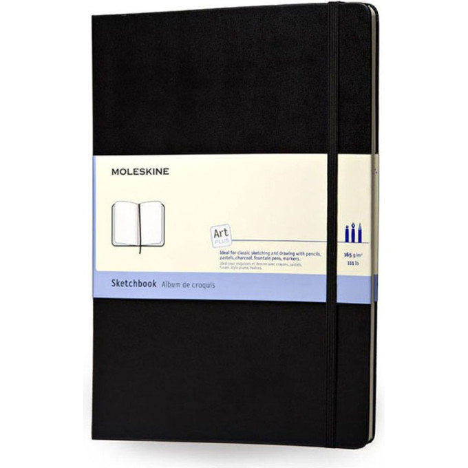 Блокнот для рисования MOLESKINE Classic Sketchbook Large, нелинованный, чёрный ARTQP063