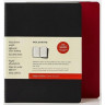 Блокнот MOLESKINE Cahier Subject A4, линейка, чёрный/красный, 2 шт. CH5STNB02