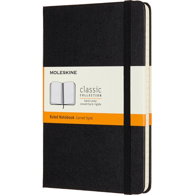 Записная книжка MOLESKINE Classic Medium, в линейку, чёрный QP050