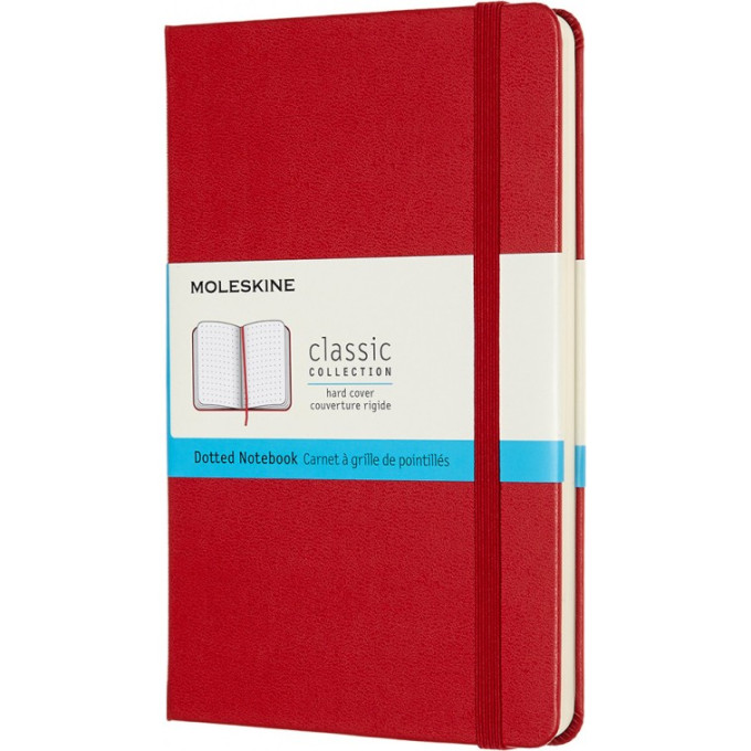 Блокнот MOLESKINE Classic Medium, пунктир, красный QP053F2