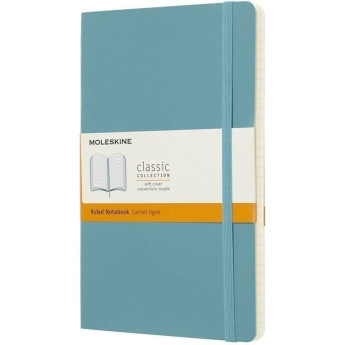 Блокнот MOLESKINE Classic Soft Large, линейка, голубой